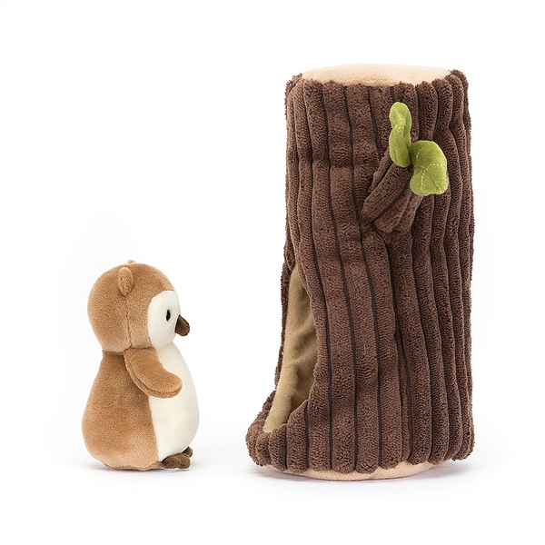 JellyCat - Forest Fauna Sowa w drzewie 18 x 11 cm