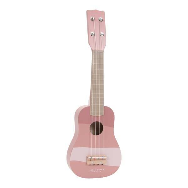 Little Dutch - Gitara - Drewniana Różowa