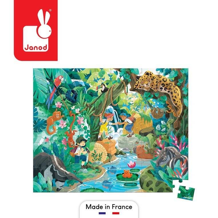 Puzzle w walizce Przygoda w kraju Inków 100 elementów 6+ Made in France, Janod