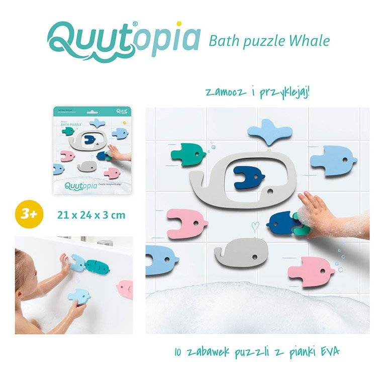 QUUT Zestaw puzzli piankowych Quutopia Wieloryb