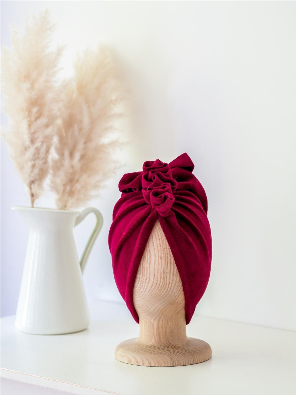 Turban Velvet Crimson Red