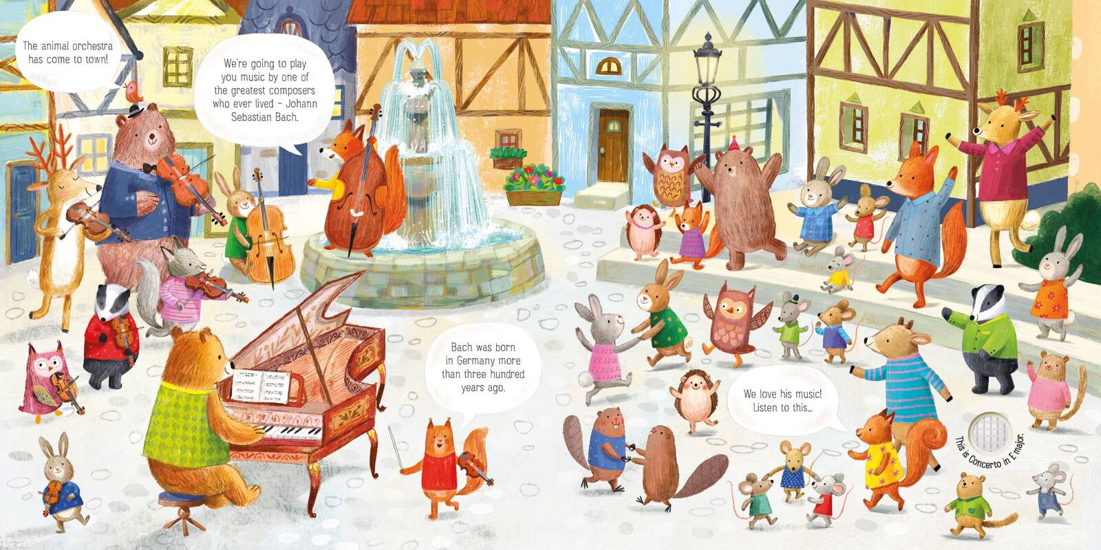 Usborne - Książka The Animal Orchestra Plays Bach