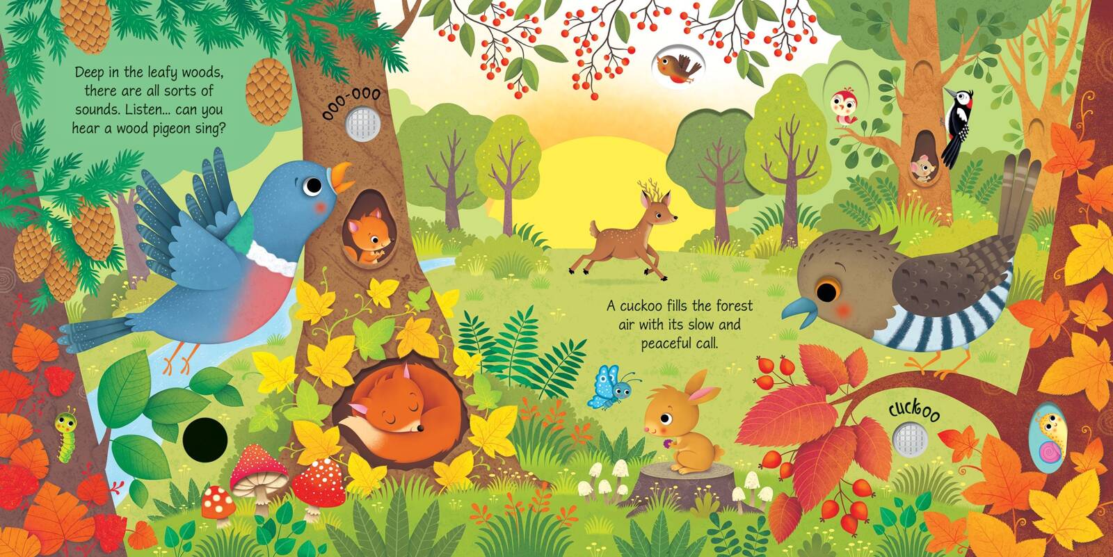 Usborne - Książka Woodland Sounds