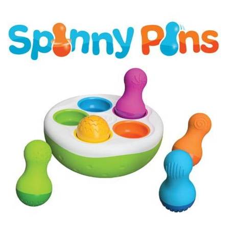  Fat Brain Toy Co - Sorter Wańki Wstańki Spinny Pins - Kolorowe