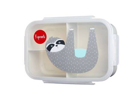 3 Sprouts Lunchbox Bento Leniwiec Grey