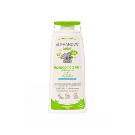 Alphanova Bebe - Delikatny szampon do włosów Bio, 200 ml