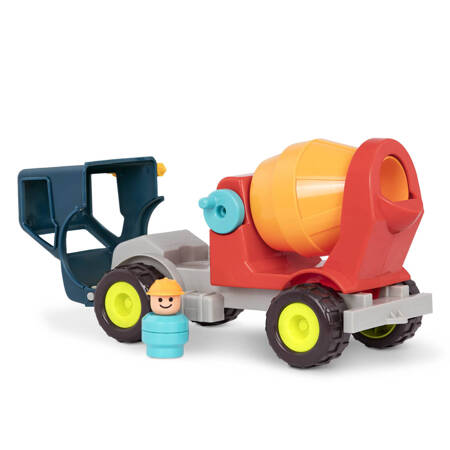 B.Toys - Happy Cruisers - Cement Truck - Betoniarka z figurką kierowcy