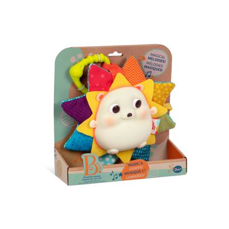 B.Toys - RainGlow Buddy - JEŻYK-słoneczko sensoryczne z muzyką i światłem