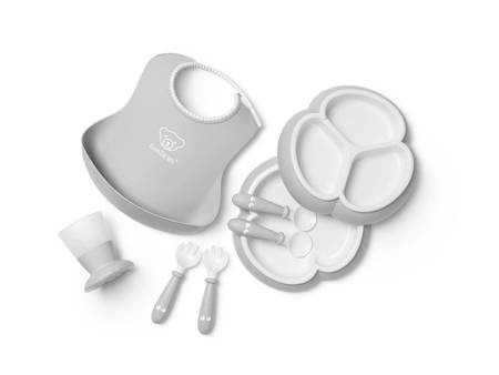 BABYBJORN - Zestaw obiadowy Dinnerware, 8 szt. - Grey