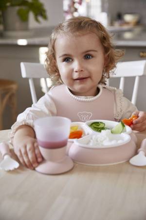 BABYBJORN - Zestaw obiadowy Dinnerware, 8 szt. - Powder Pink