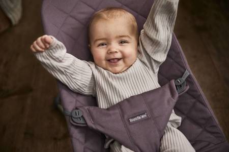 BABYBJORN - leżaczek BLISS COTTON, Ciemnopurpurowy