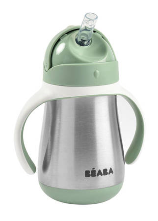 Beaba Bidon termiczny termobutelka ze słomką 250 ml Sage green