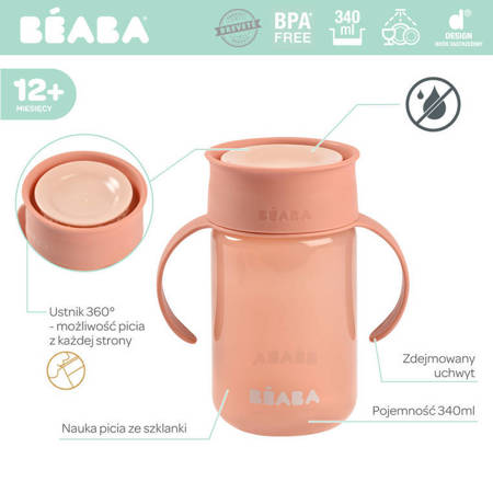 Beaba Kubek treningowy 360° pink