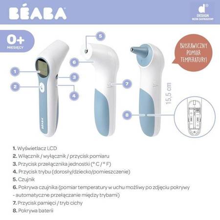 Beaba Termometr elektroniczny bezdotykowy wielofunkcyjny Thermospeed