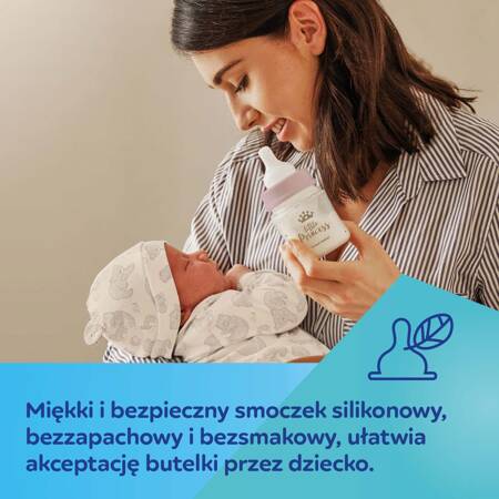 Butelka szeroka antykolkowa Canpol babies 120 ml PP EasyStart ROYAL BABY - Różowa