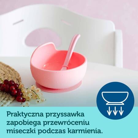 Canpol babies silikonowa miseczka z przyssawką 330 ml róż