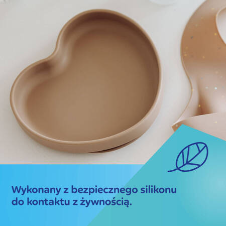 Canpol babies silikonowy talerz z przyssawką SERCE - Żółty