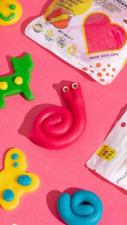 ChildGen - Naturalna ciastolina do zabawy, KOLORY PODSTAWOWE, eko-pack 6 szt. Re-Fill Play Dough