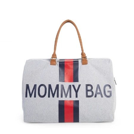 Childhome - Torba Mommy Bag - Paski Granatowo-Czerwone