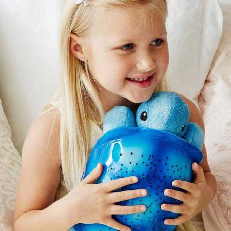 Cloud b® Twilight Turtle™ Blue - Lampka nocna z projekcją świetlną - Żółw niebieski