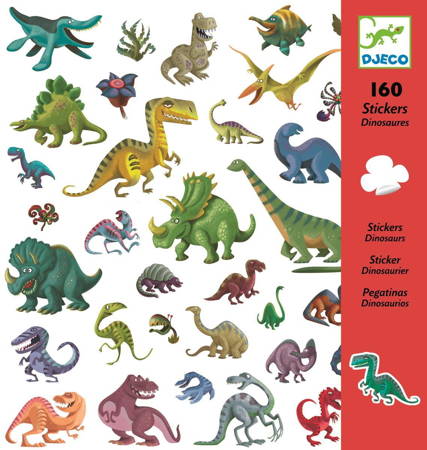 Djeco - Zestaw naklejek - Dinozaury