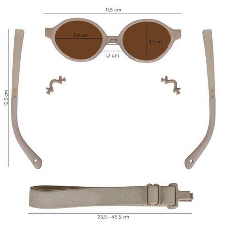 Dooky - Okulary przeciwsłoneczne Gili 2in1 Baby Junior 0-3l - Beige