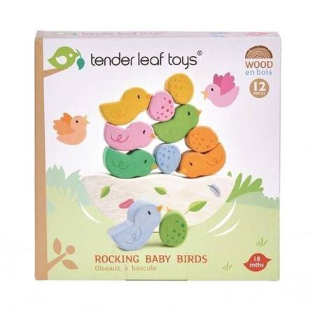 Drewniana gra zręcznościowa - Balansujące Małe Ptaszki, Tender Leaf Toys