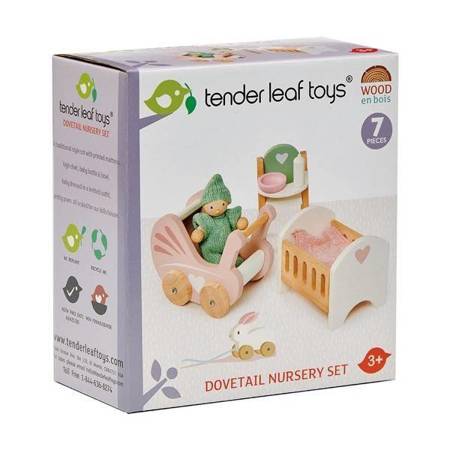 Drewniane meble do domku dla lalek - mebelki dla niemowlaka, Tender Leaf Toys