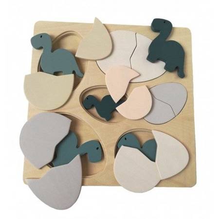Drewniane puzzle, jajka i dinozaury| Egmont Toys