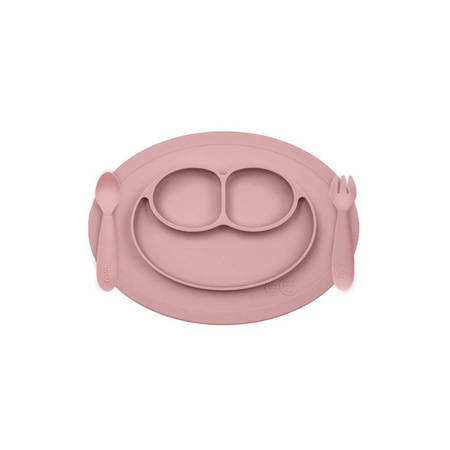 EZPZ Komplet naczyń silikonowych Mini Feeding Set pastelowy róż