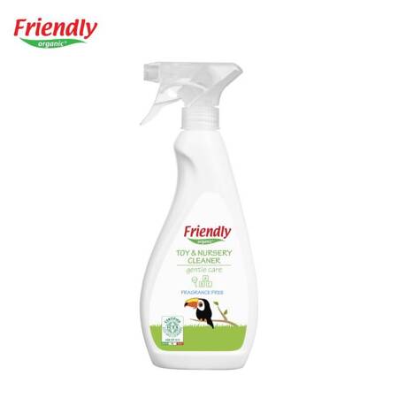 Friendly Organic - Spray do czyszczenia zabawek i pokoju dziecięcego bezzapachowy, 500 ml