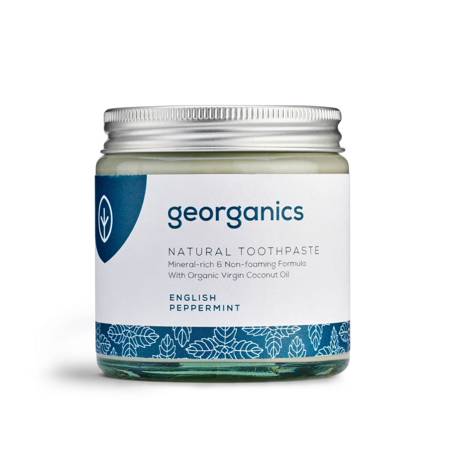 Georganics, Mineralna pasta do zębów w słoiku English Peppermint, 120ml