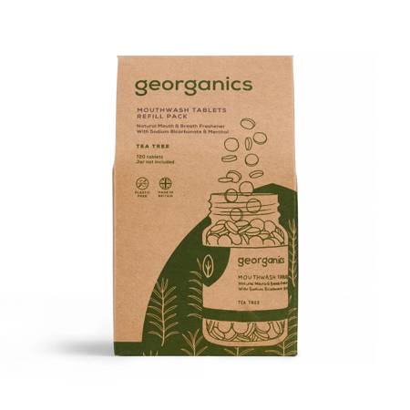 Georganics, Naturalne tabletki do płukania jamy ustnej, Tea Tree, 720 tabletek