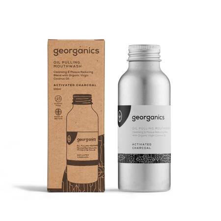 Georganics, Olej do płukania ust, Activated Charcoal, 100 ml