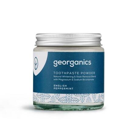 Georganics, Proszek do czyszczenia zębów, English Peppermint, 60 ml