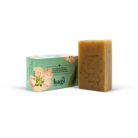 Hagi Cosmetics - Naturalne mydło z olejem konopnym i gałką muszkatołową