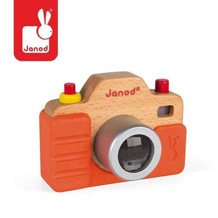 Janod - Drewniany aparat fotograficzny z dźwiękiem i lampą błyskową