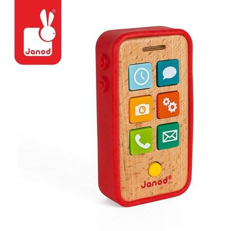 Janod - Telefon drewniany z dźwiękami