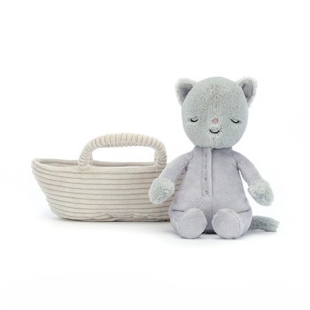 JellyCat - Kotek w Koszyczku 19 cm