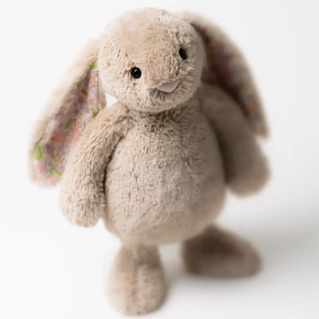 JellyCat - Króliczek z Kwiecistymi Uszami Beżowy „Petal” 31 cm