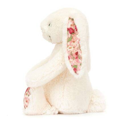 JellyCat - Króliczek z Kwiecistymi Uszami Kremowy „Berry” 18 cm