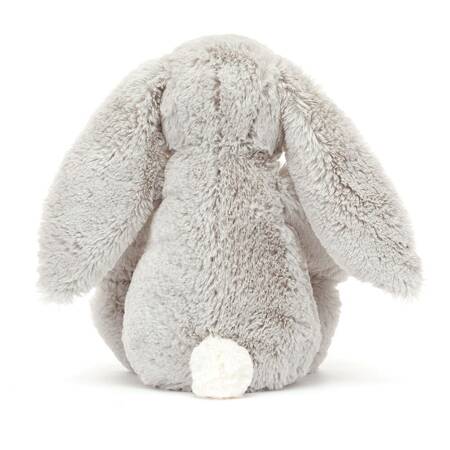 JellyCat - Króliczek z Kwiecistymi Uszami Srebrny „Bloom” 18 cm