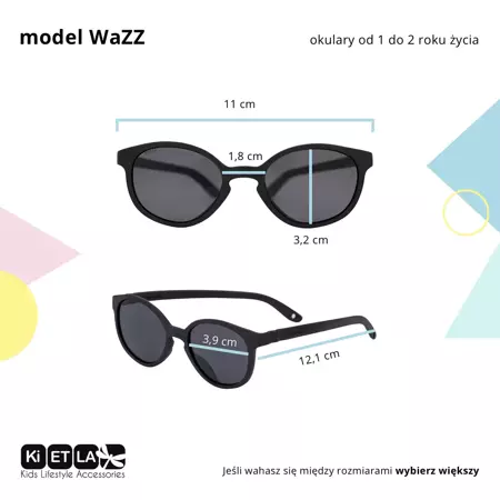 Ki ET LA - Okulary przeciwsłoneczne WAZZ wiek 1-2 - Blush