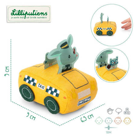 LILLIPUTIENS Miękkie auto z napędem pull-back Smok Joe 18 m+