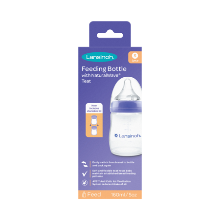 Lansinoh - Feeding Bottle 160ml - Butelka do karmienia 160ml + smoczek NaturalWave