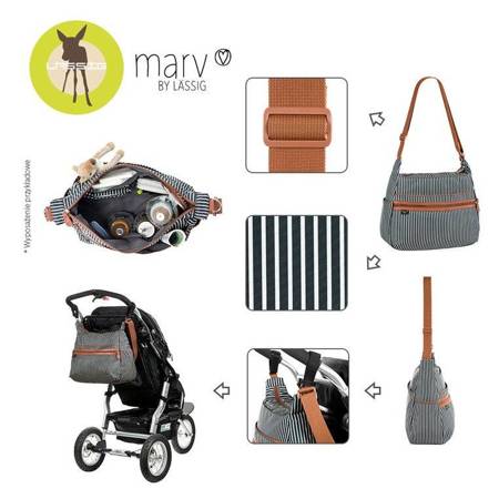 Lassig Marv Torba z akcesoriami Urban bag Pinstripe anthracite