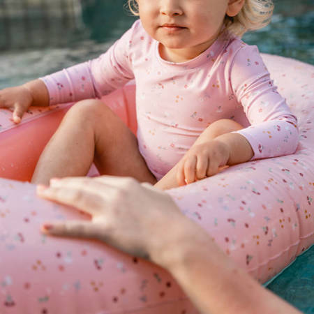 Little Dutch Swimsuit z rękawami Vintage Pink 74/80 Little Pink Flowers CL80681555