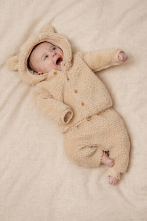 Little Dutch Zapinana bluza z kapturem Teddy - Baby Bunny Sand 98 CL25823921