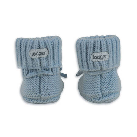 Lodger Buciki niechodki z wełny merino 100% niebieskie Blue Fogg 6-12 m