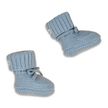 Lodger Buciki niechodki z wełny merino 100% niebieskie Blue Fogg 6-12 m